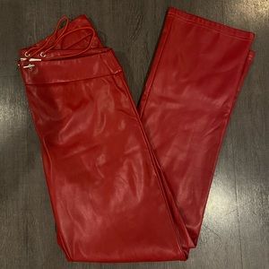 TIGER MIST RED LEATHER PANTS